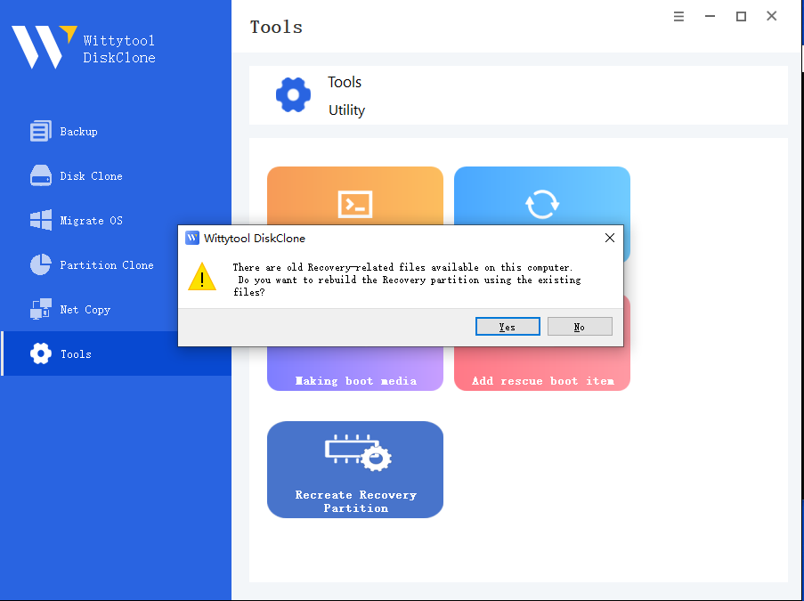 recreate recovery partition 1