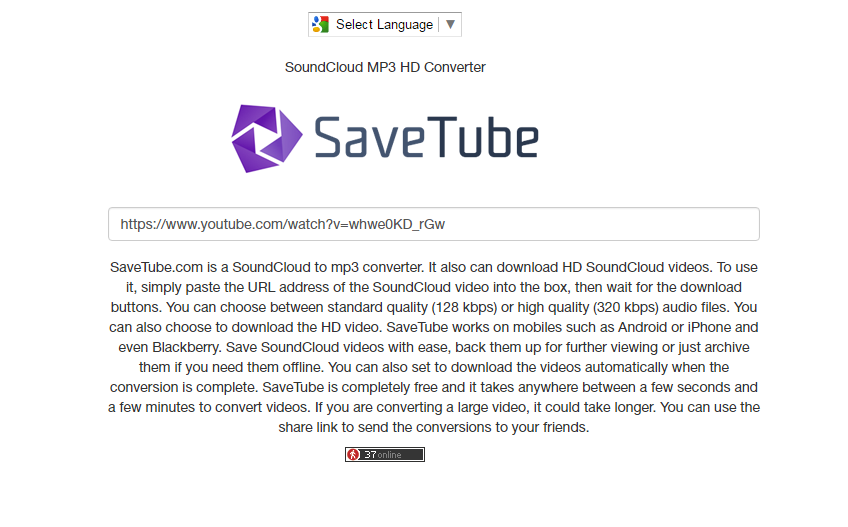 SaveTube YouTube to MP3 Converter