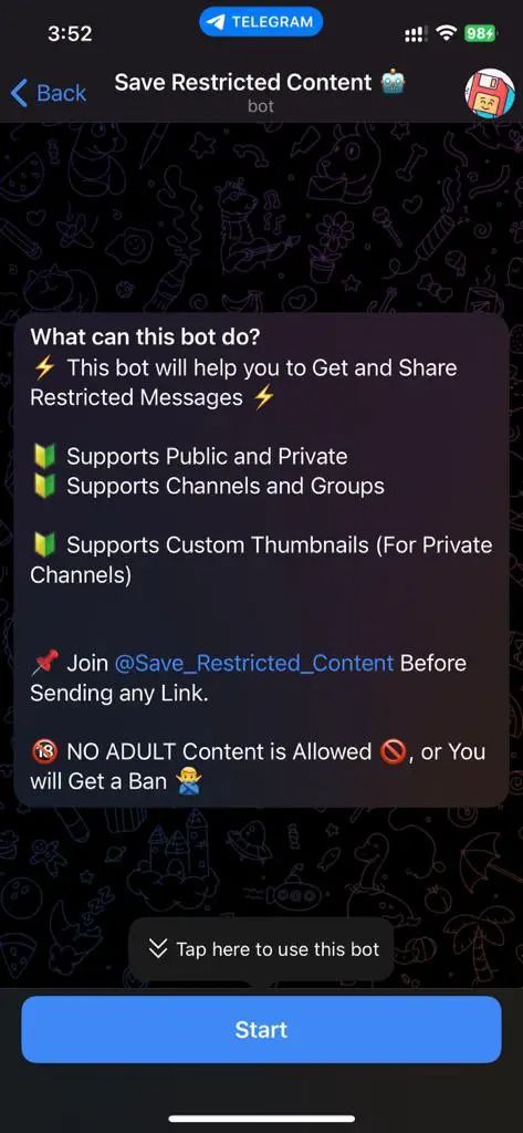 Telegram Bot for Private Telegram download - 2